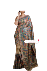 Pure tussar ghicha silk saree Manish